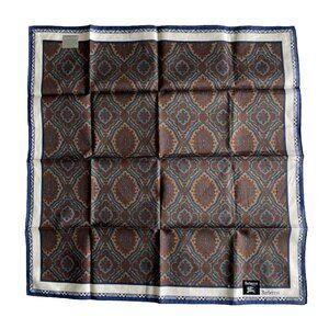 Vintage Burberrys Cotton Pocket Square Scarf – NWT – 17.75” Square